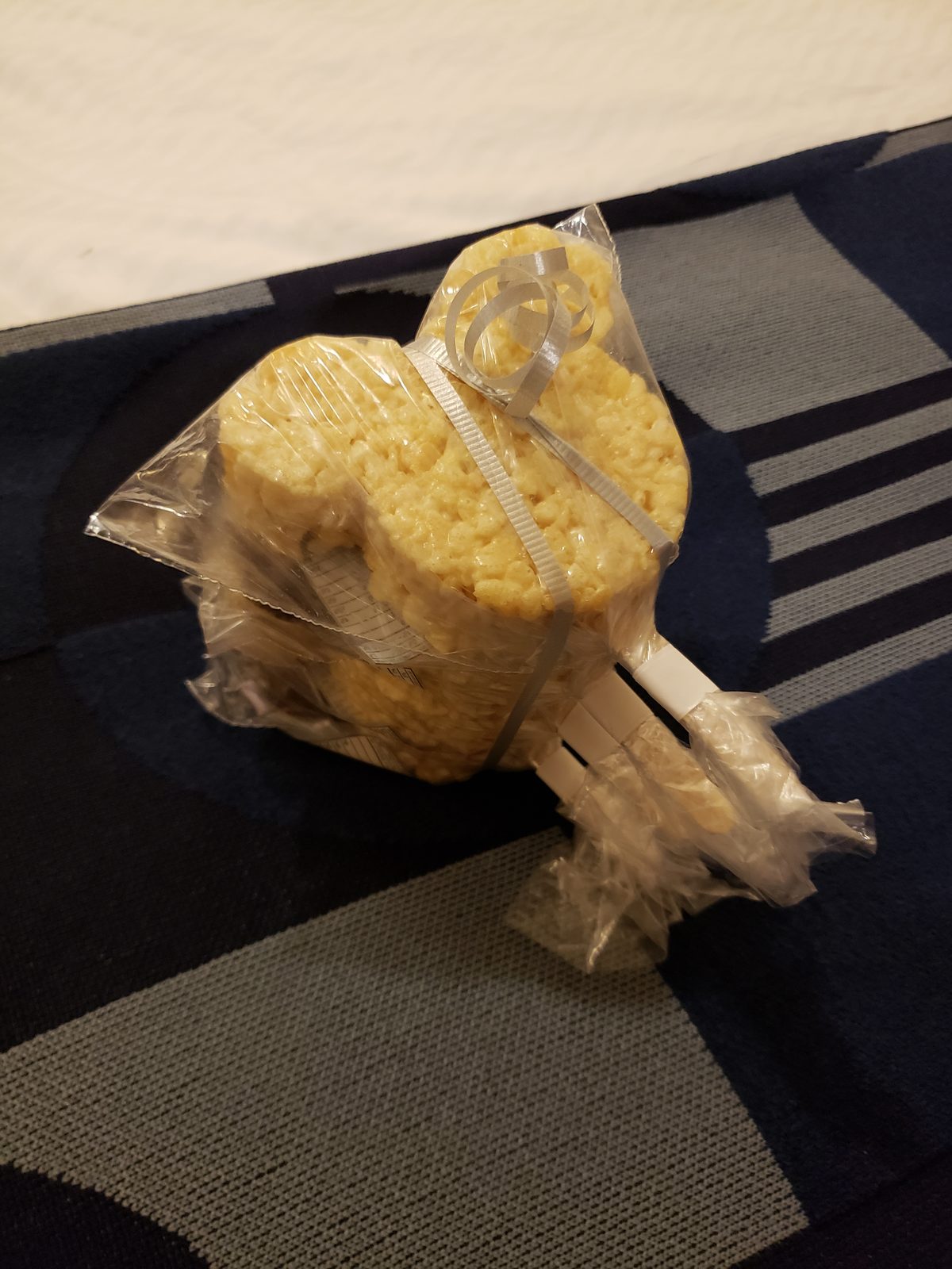 Mickey rice krispie bar waiting in our stateroom