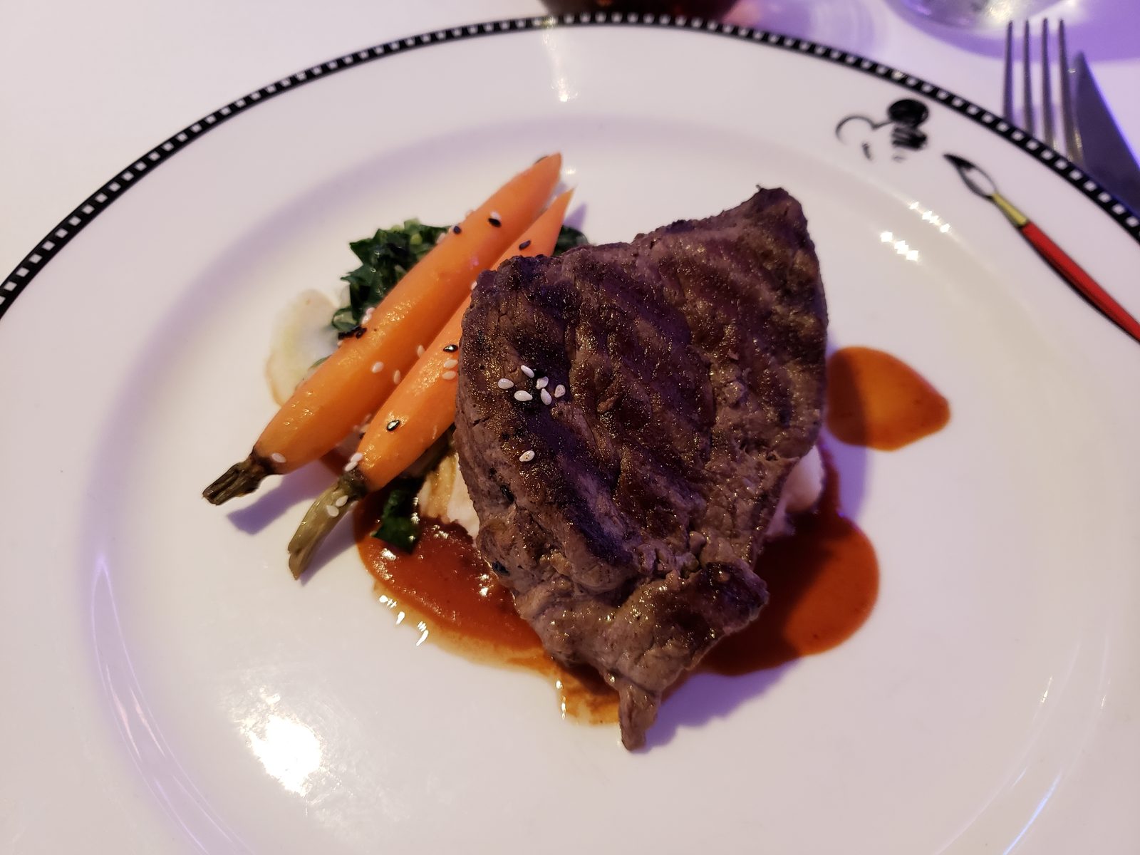 Steak dinner on formal night