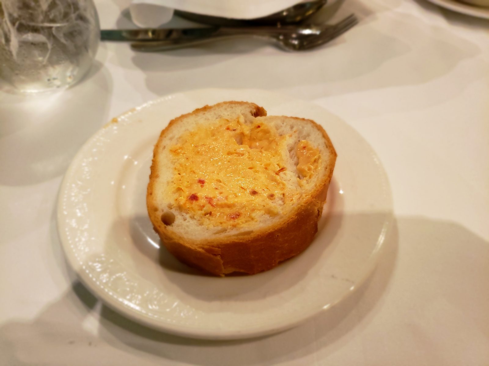 Bread course at dinner in Triton's
