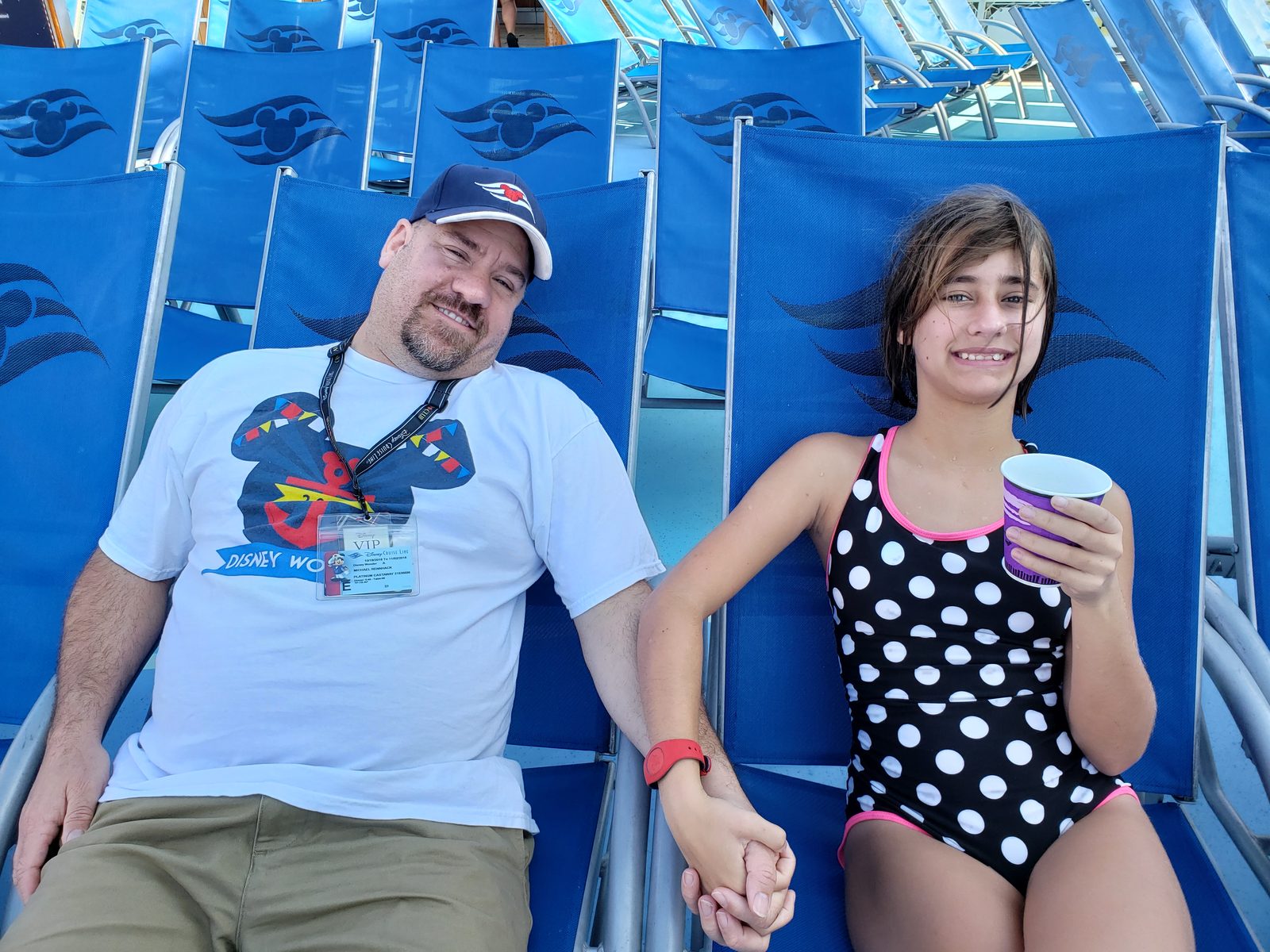 Lisa and me poolside