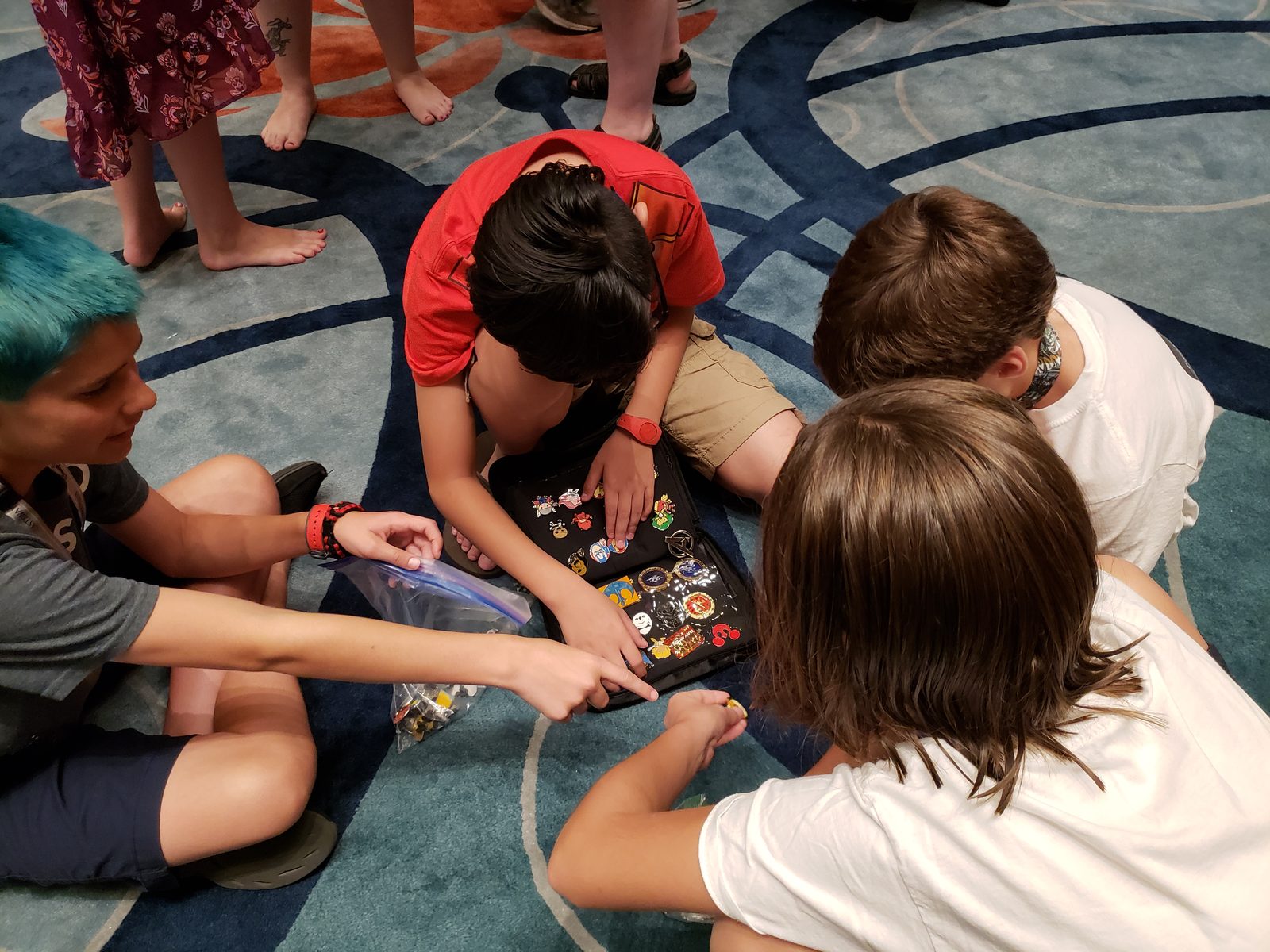 Trading pins in the atrium