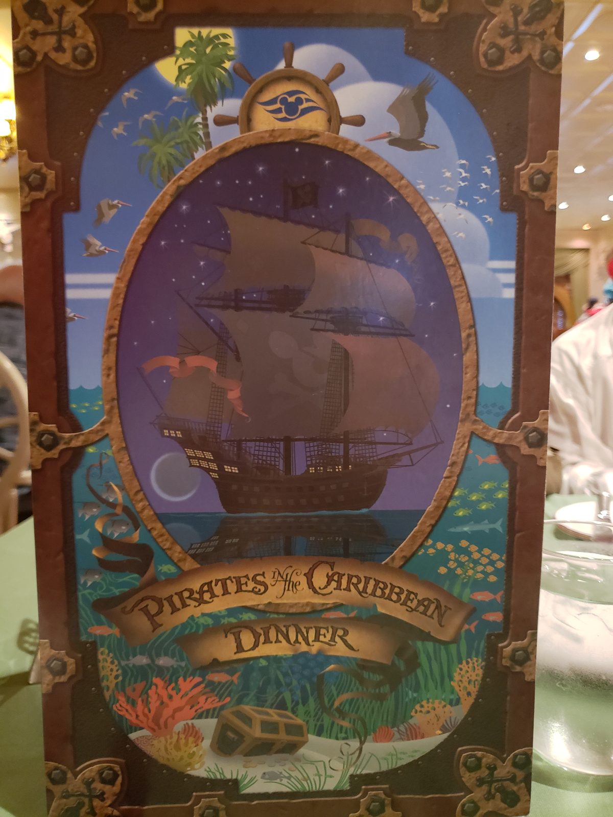 Pirates in the Caribbean dinner menu