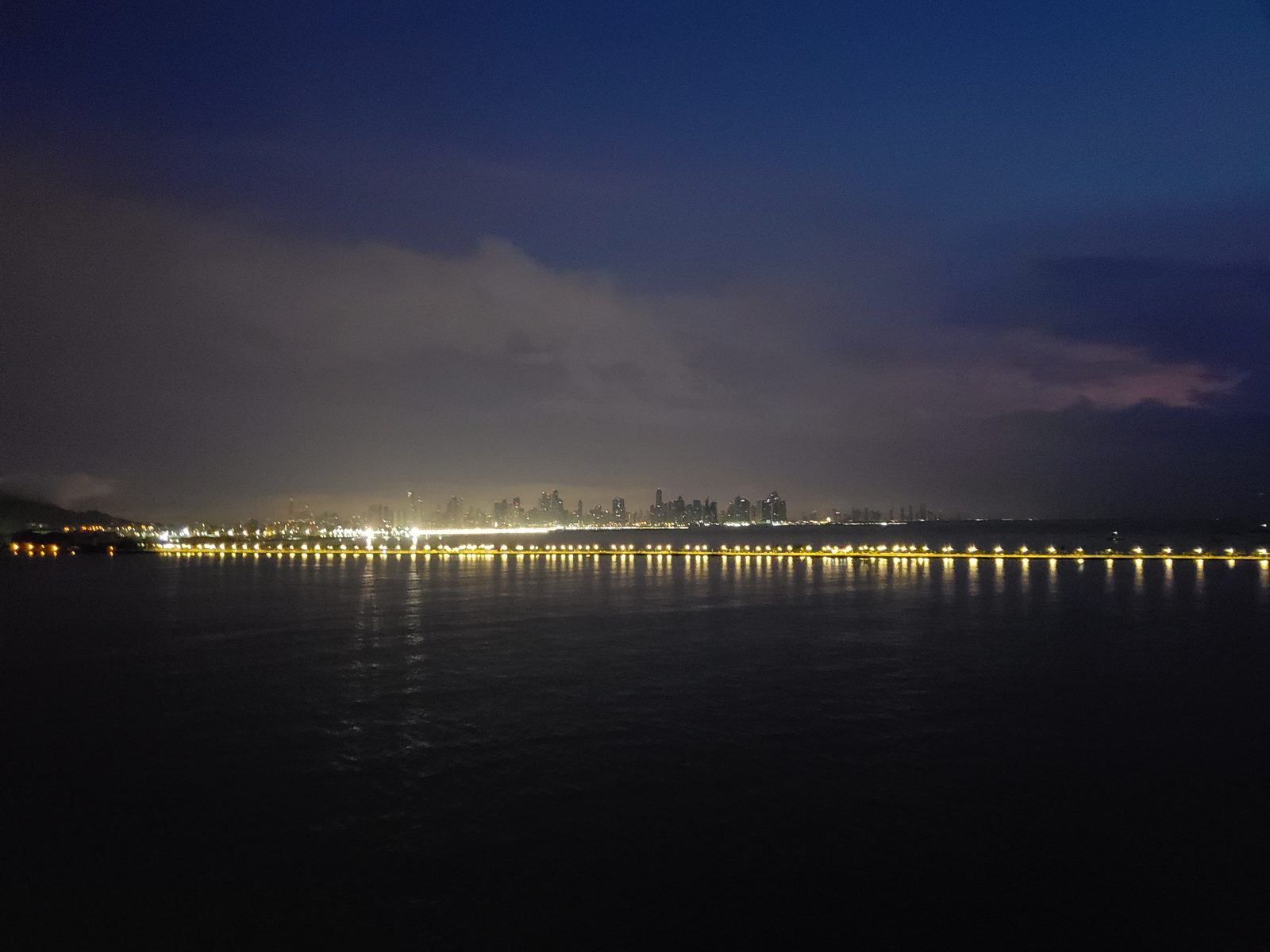 Panama City's lights before dawn