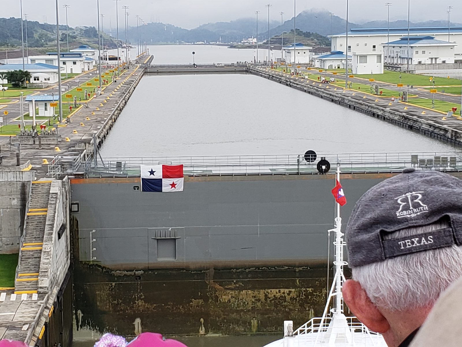 Looking down the lock chamber