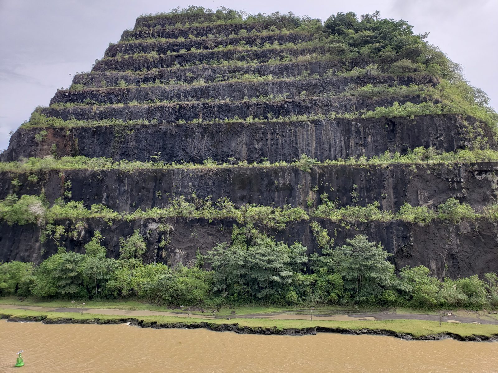 Terraced hillside above the Culebra Cut