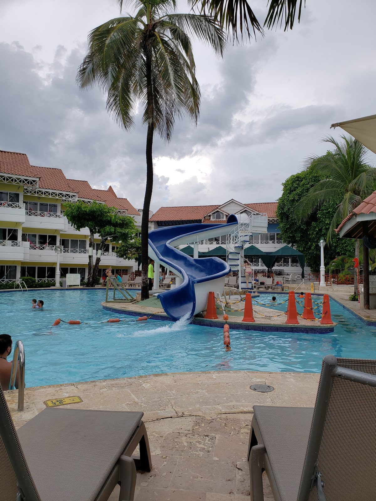 Pool slides at Hotel Las Americas