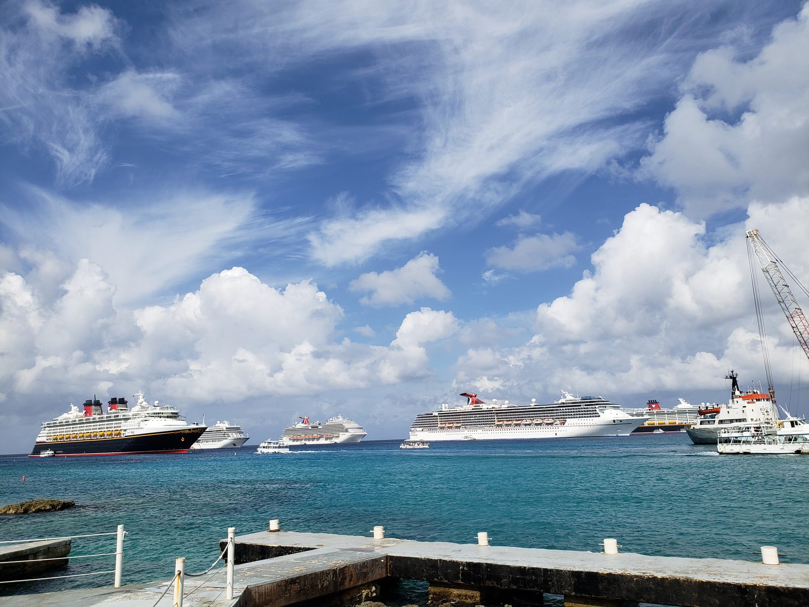 Grand Cayman with the Disney Fantasy at anchor