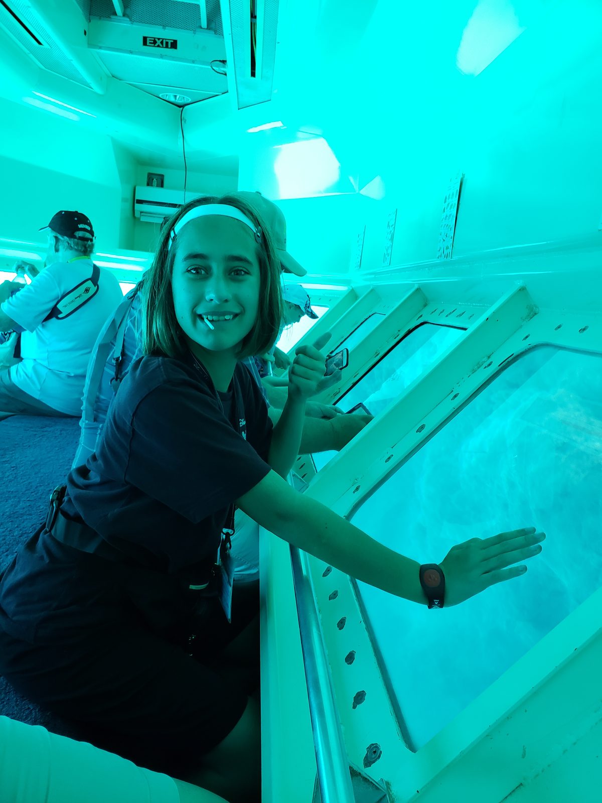 Lisa aboard the Atlantis submarine