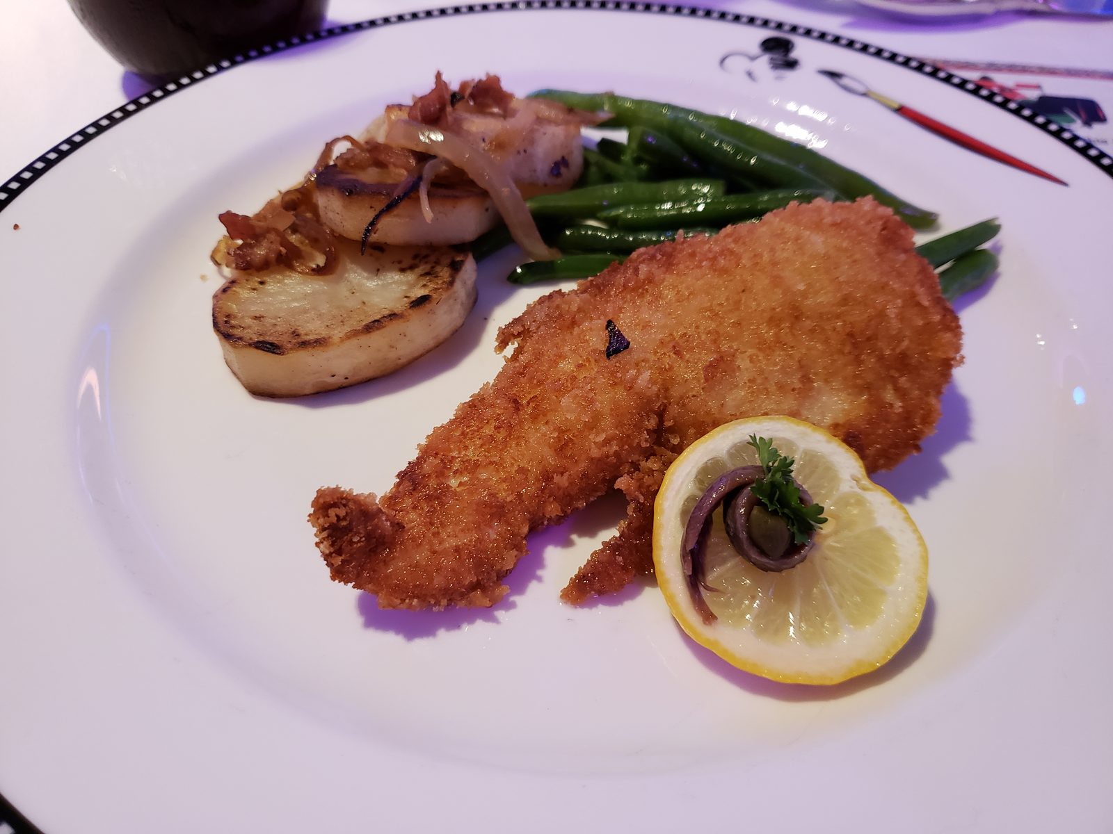 Scallops and fish for dinner