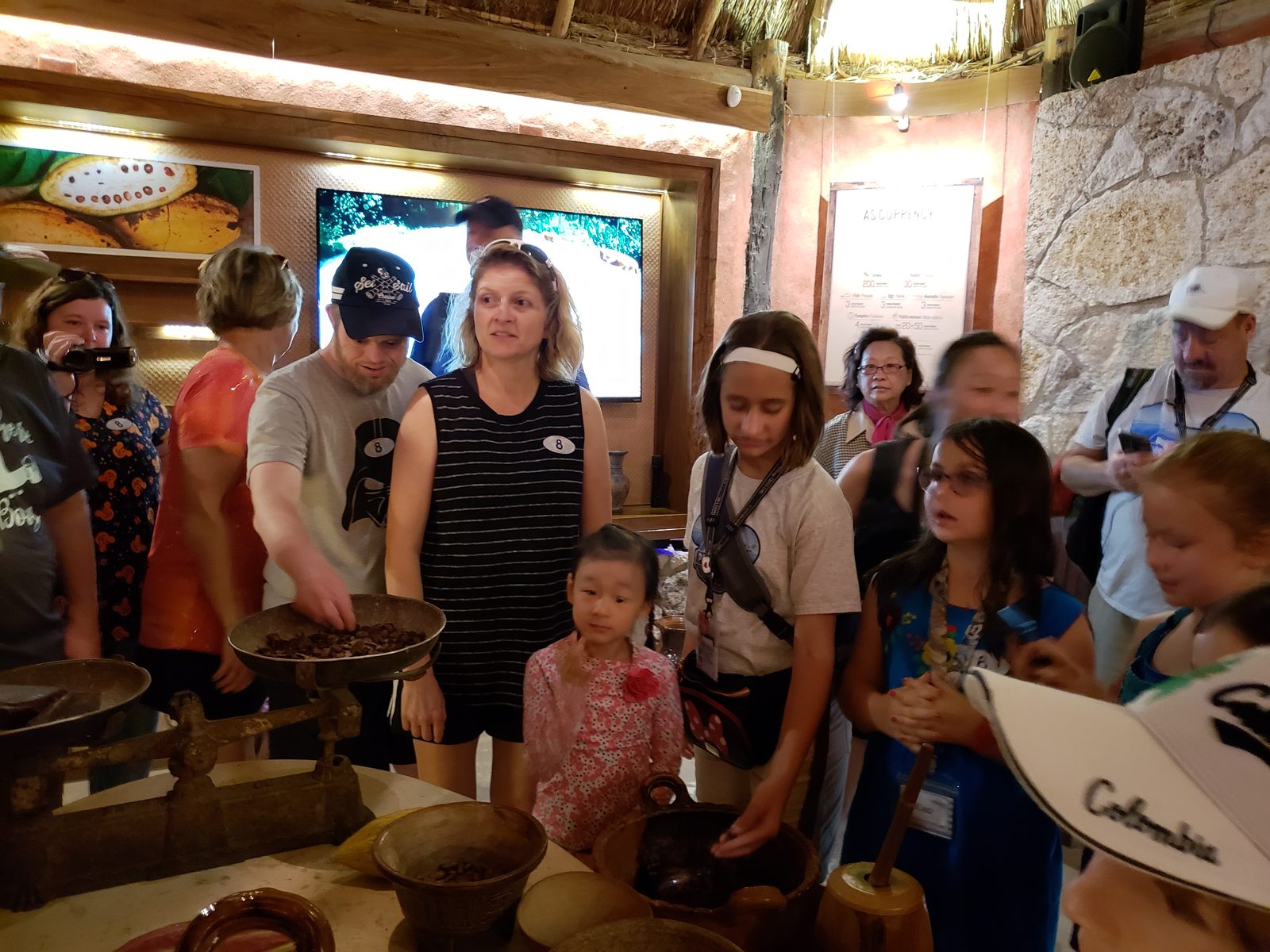 a cacao demonstration for the kids