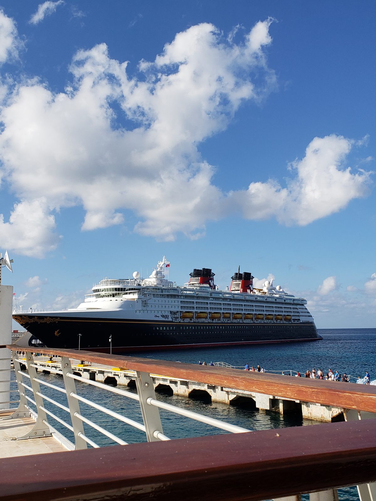 The ship waiting at the pier