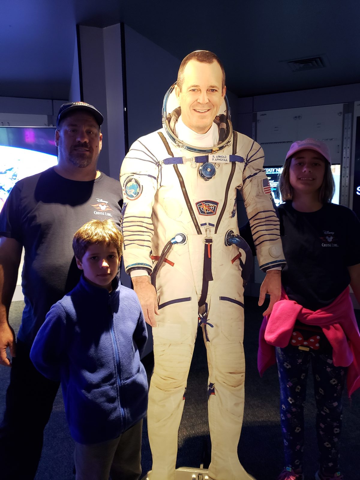 Thomas, Lisa and me with an astronaut, our last stop