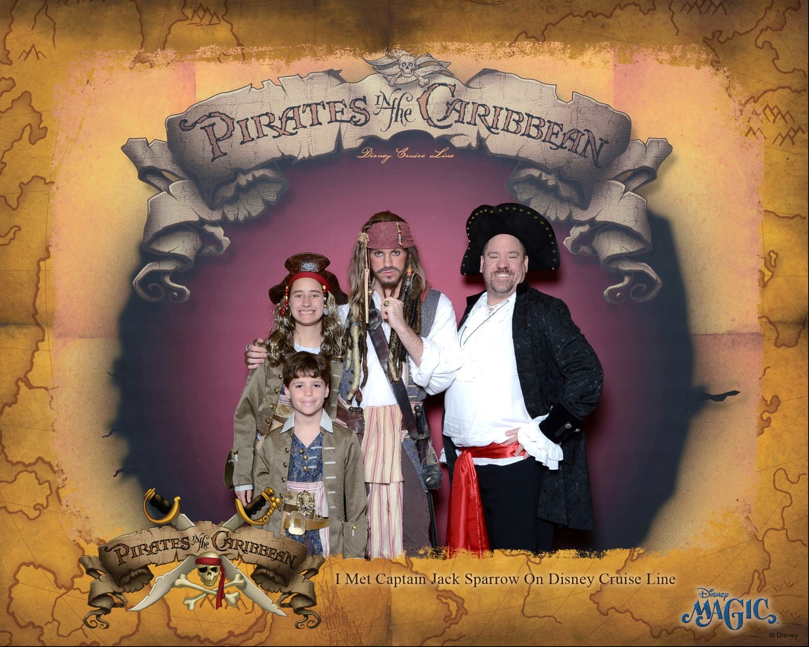 In the golden Pirates of the Caribbean frame