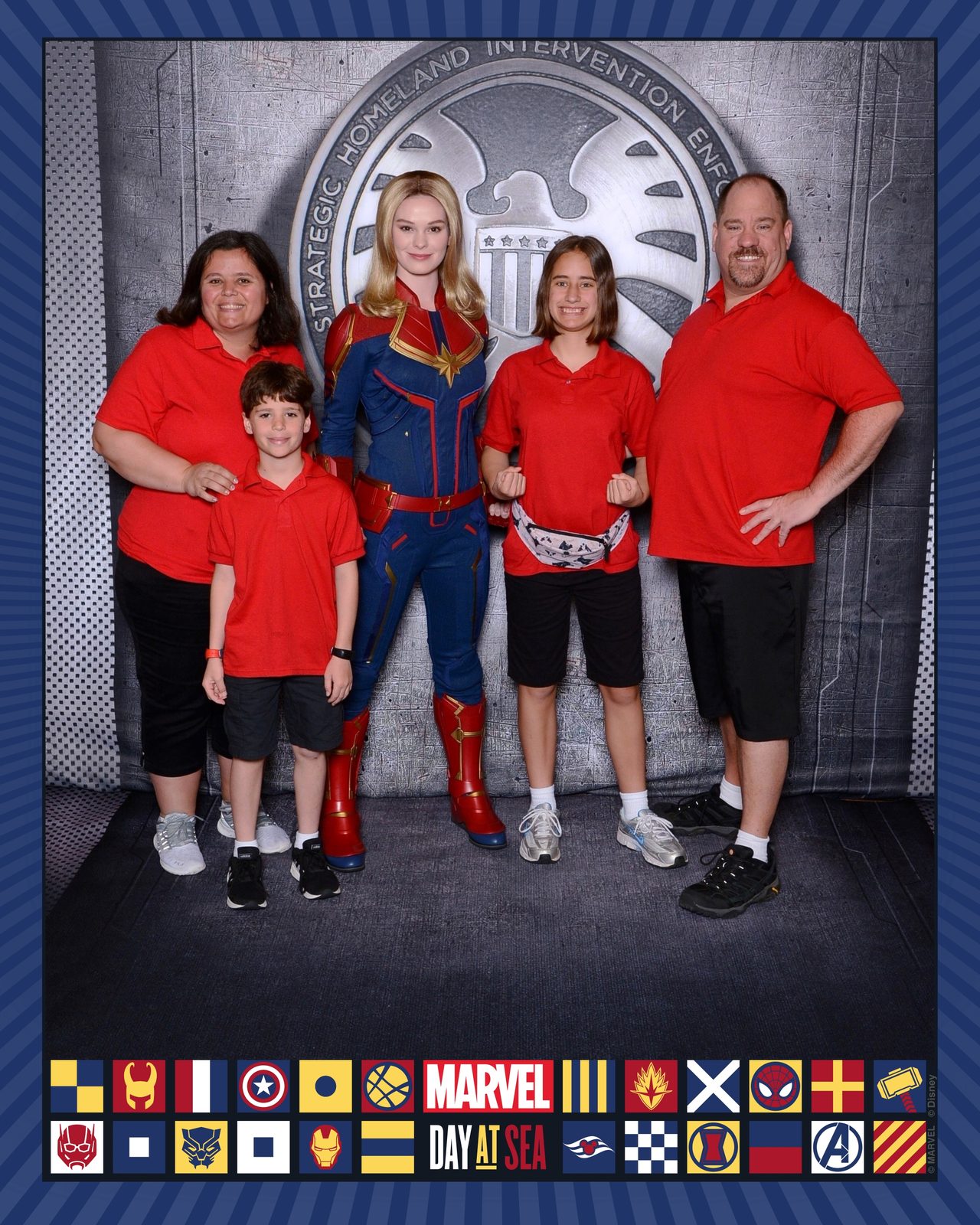 The family suited up as Marvel heroes