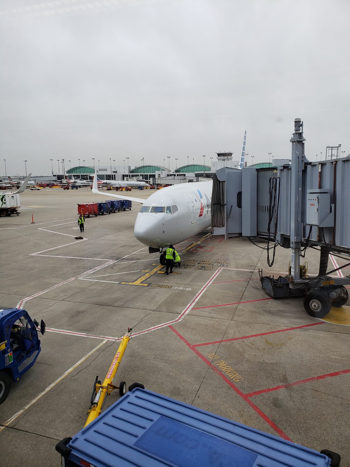 Our plane at the gate at O'Hare