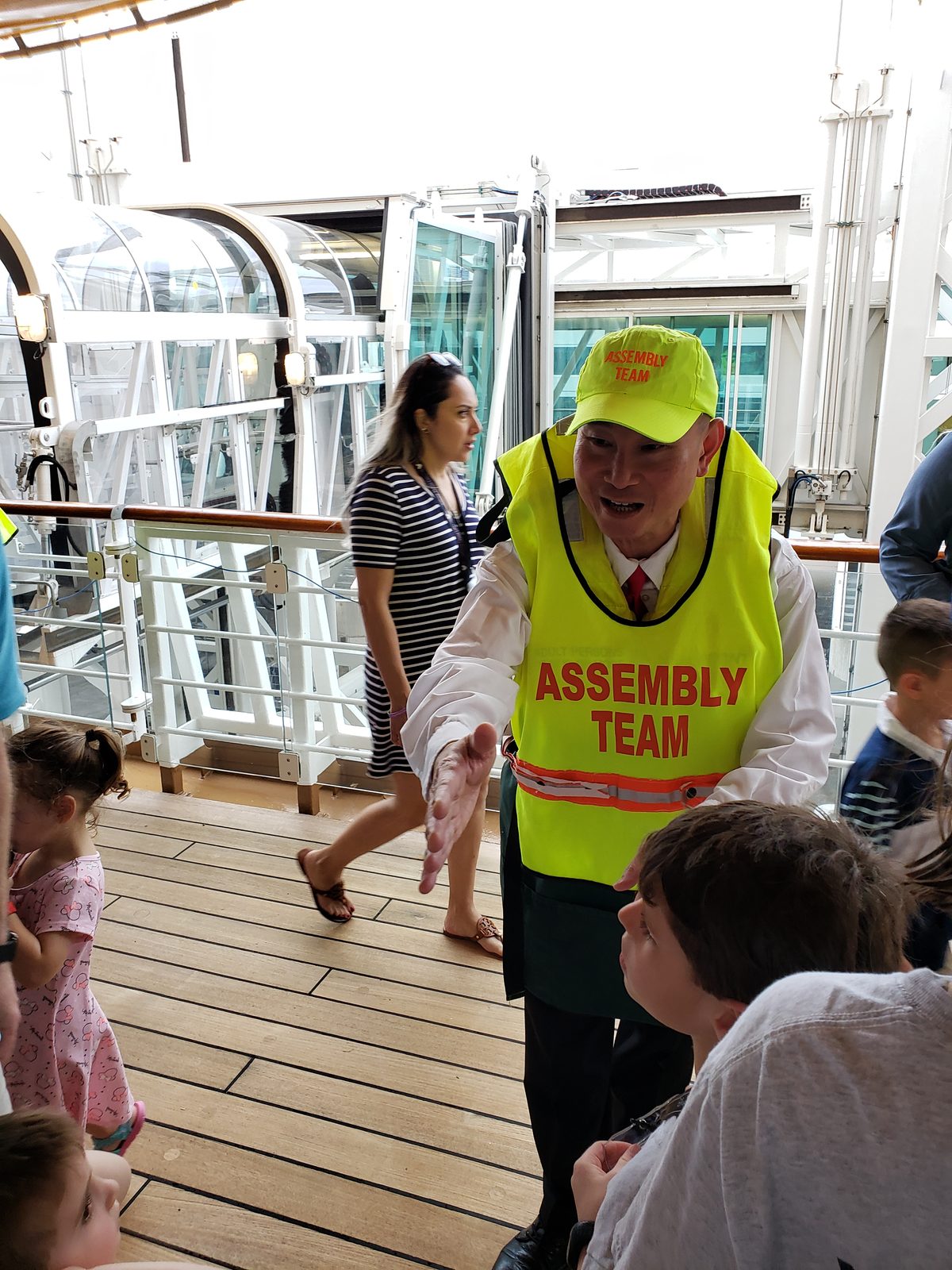 The mandatory safety drill before we sail