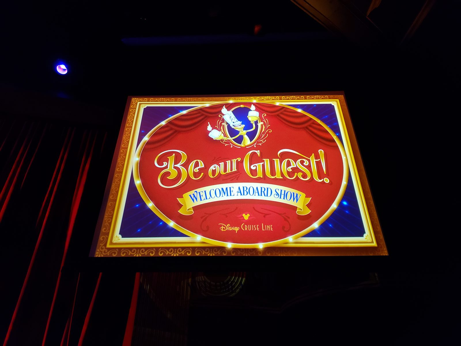 The Be Our Guest welcome aboard show