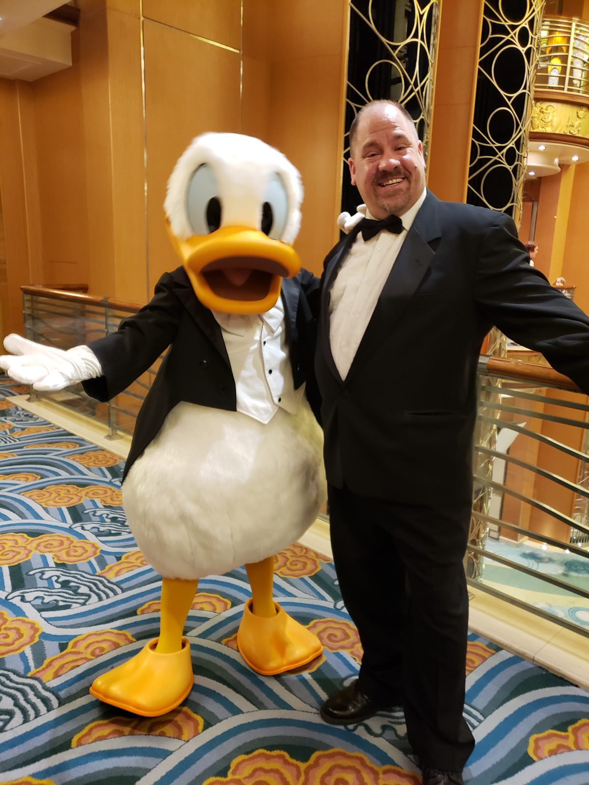 Donald Duck and me, dressed for formal night