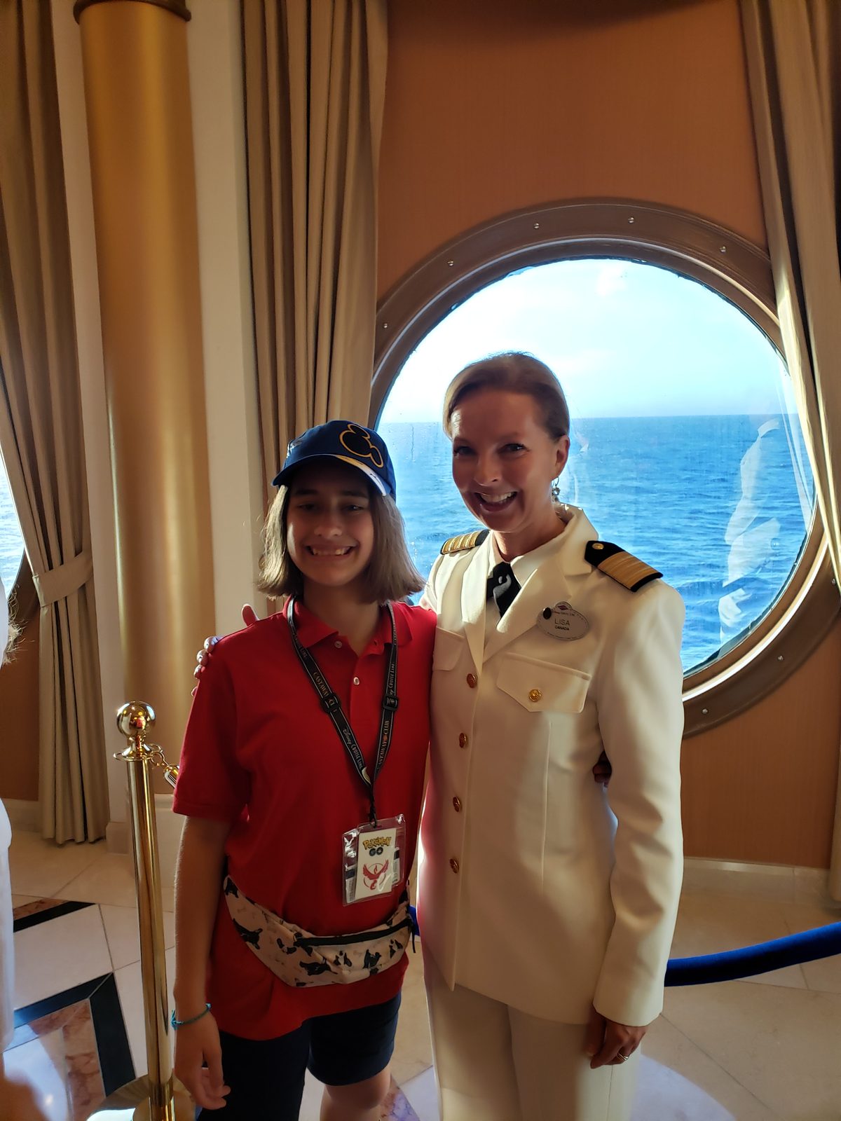 Lisa with one of the ship's officers