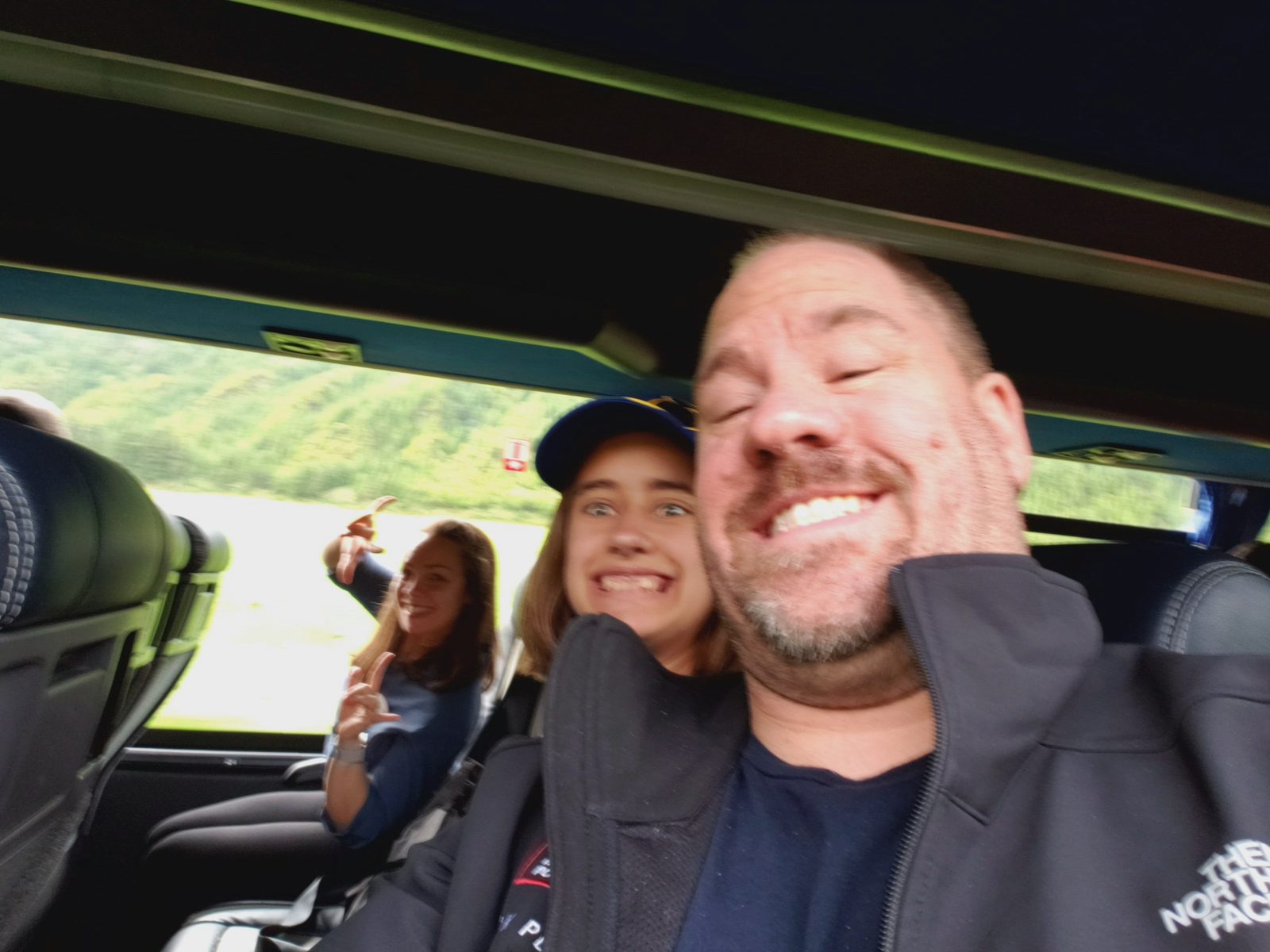 Lisa and me on the coach to Sete Cidades