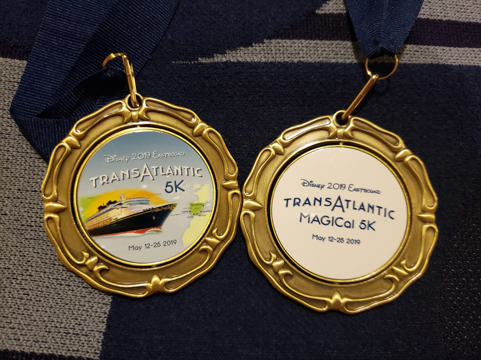 Our Transatlantic 5K medals
