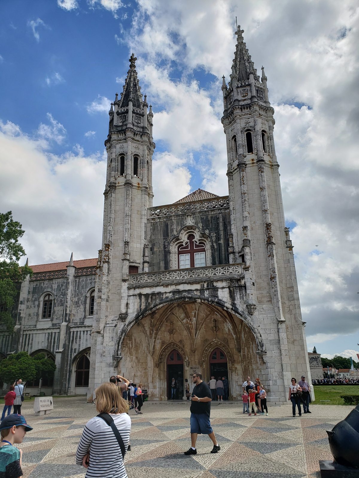 Outside Jerónimos Monastery in Lisbon