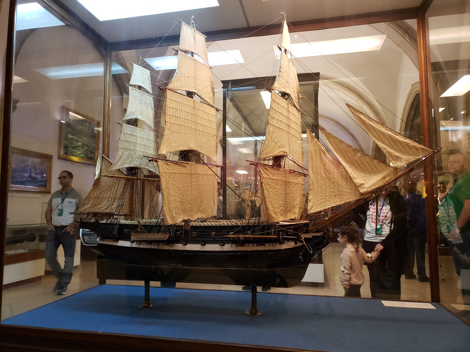 A tall ship model at the Maritime Museum