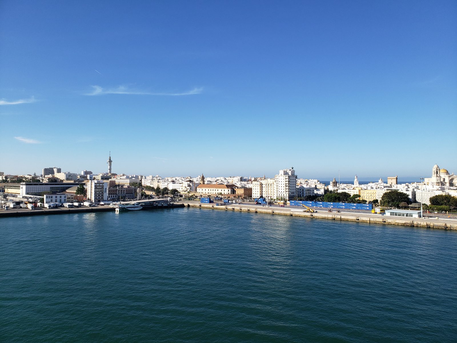 Cádiz from the ship in the morning