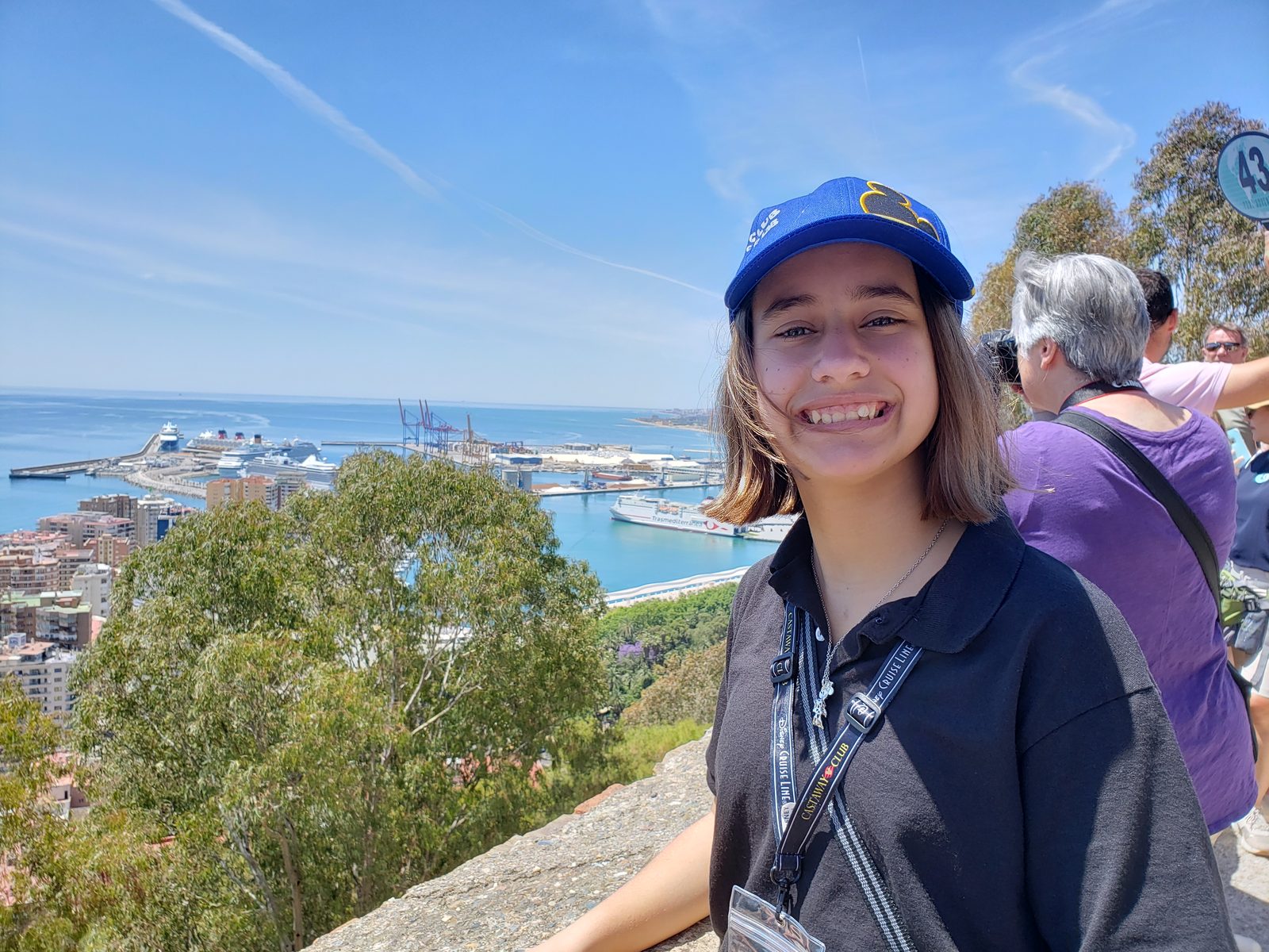 Lisa above the port at Gibralfaro Castle