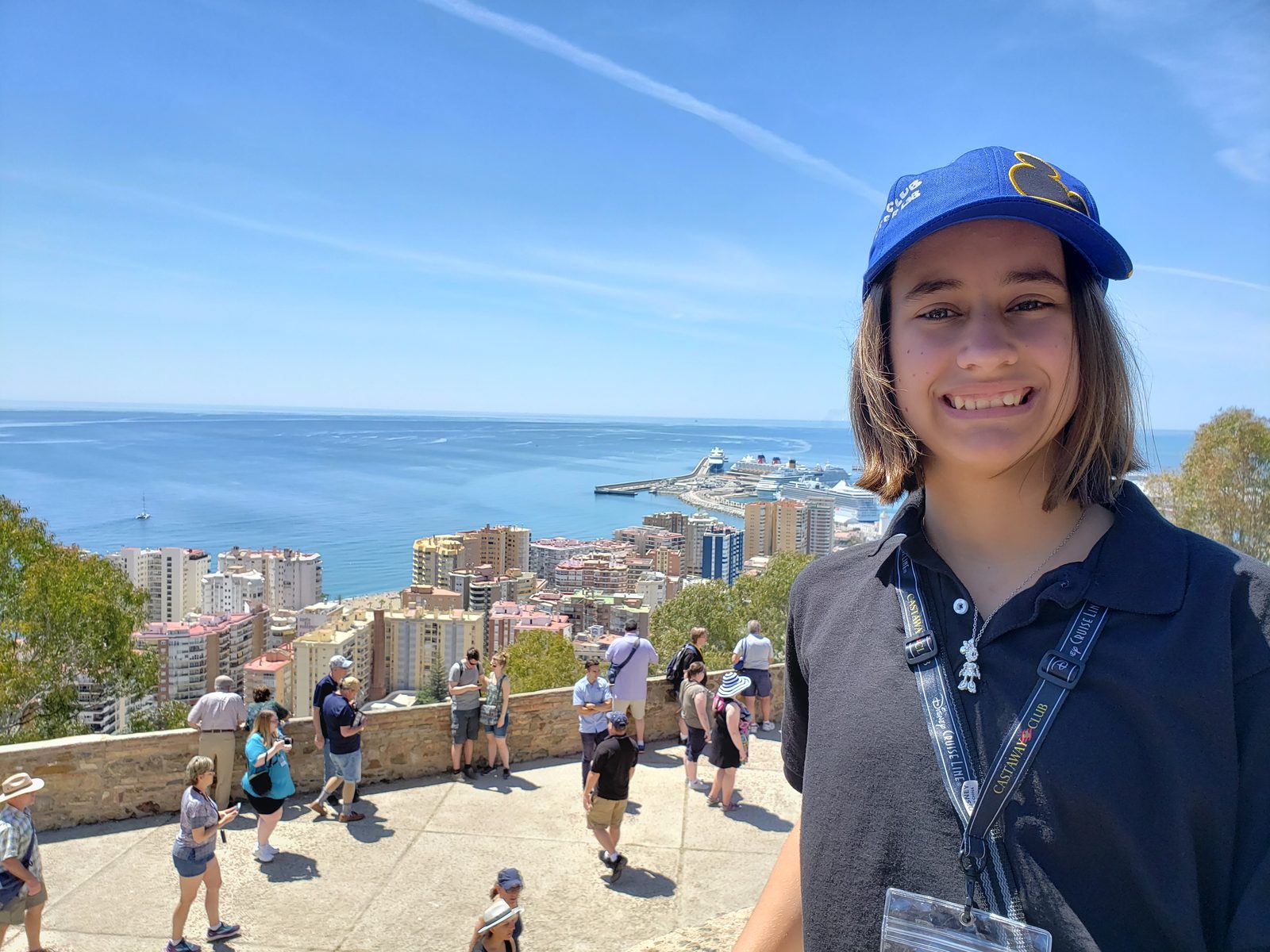 Lisa at the Gibralfaro Castle overlook in Málaga