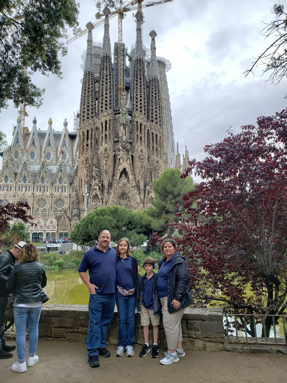 All four of us in front of Sagrada Familia