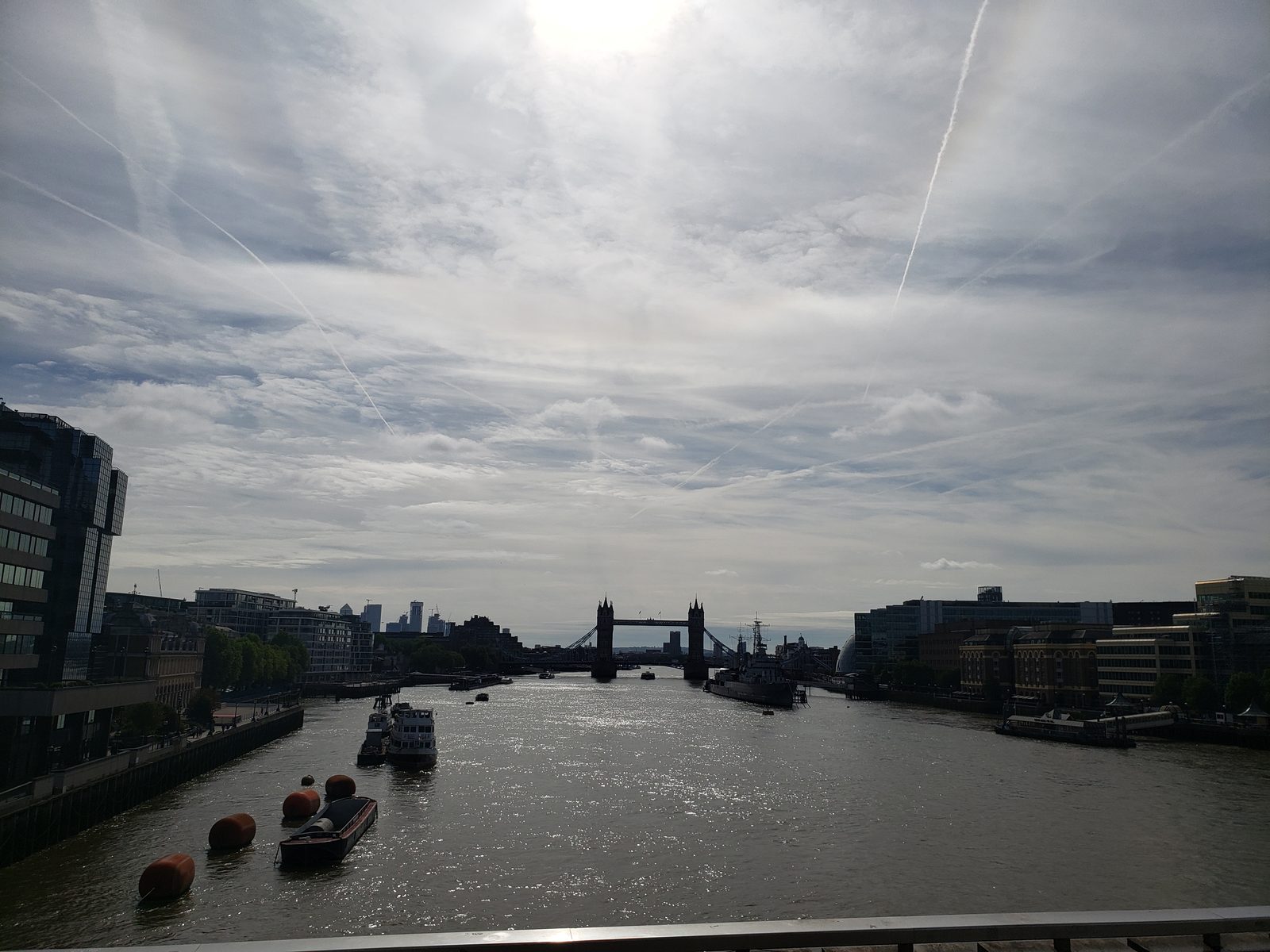 Looking down the Thames toward Tower Bridge