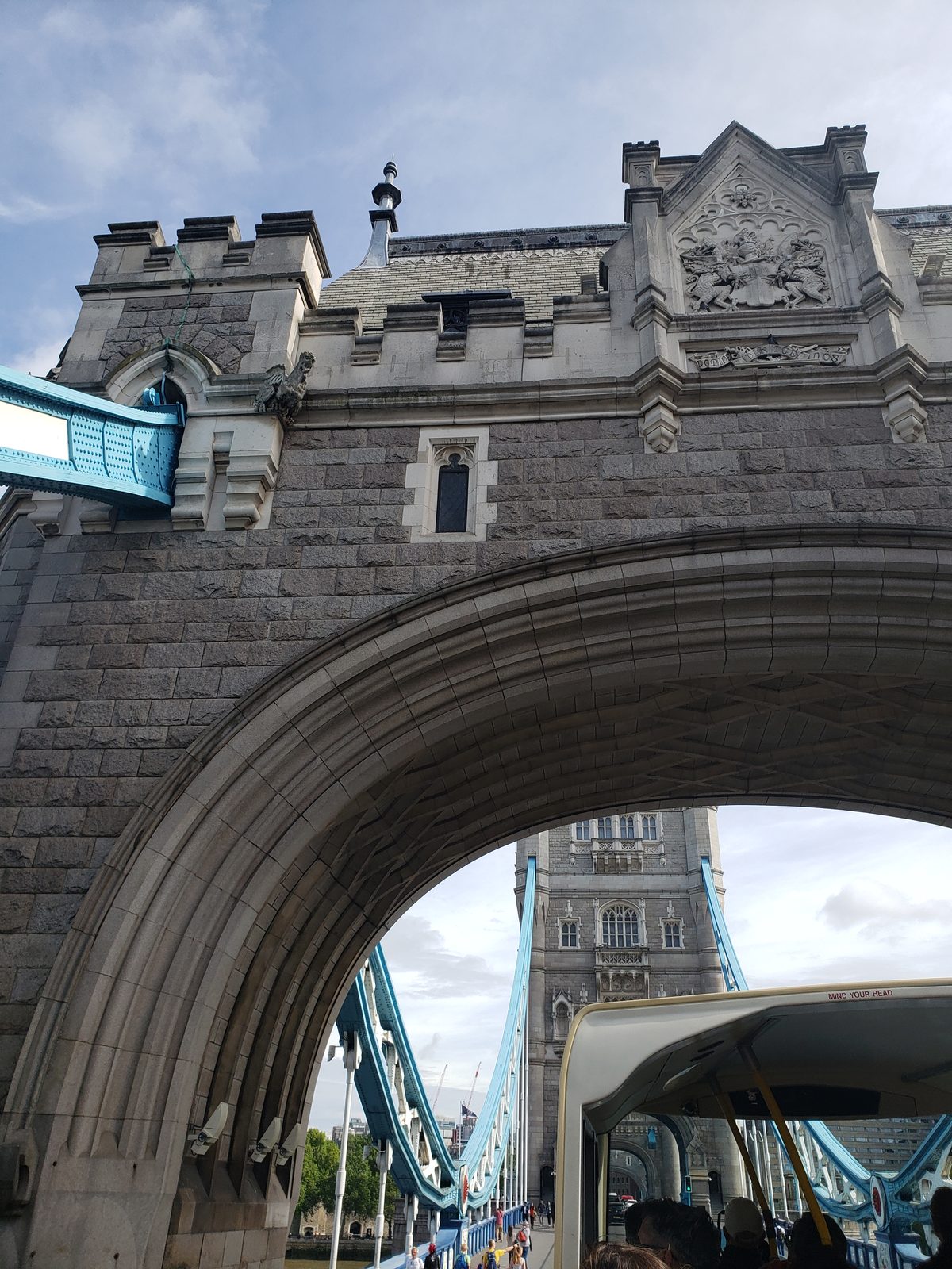 Crossing Tower Bridge on the Big Bus