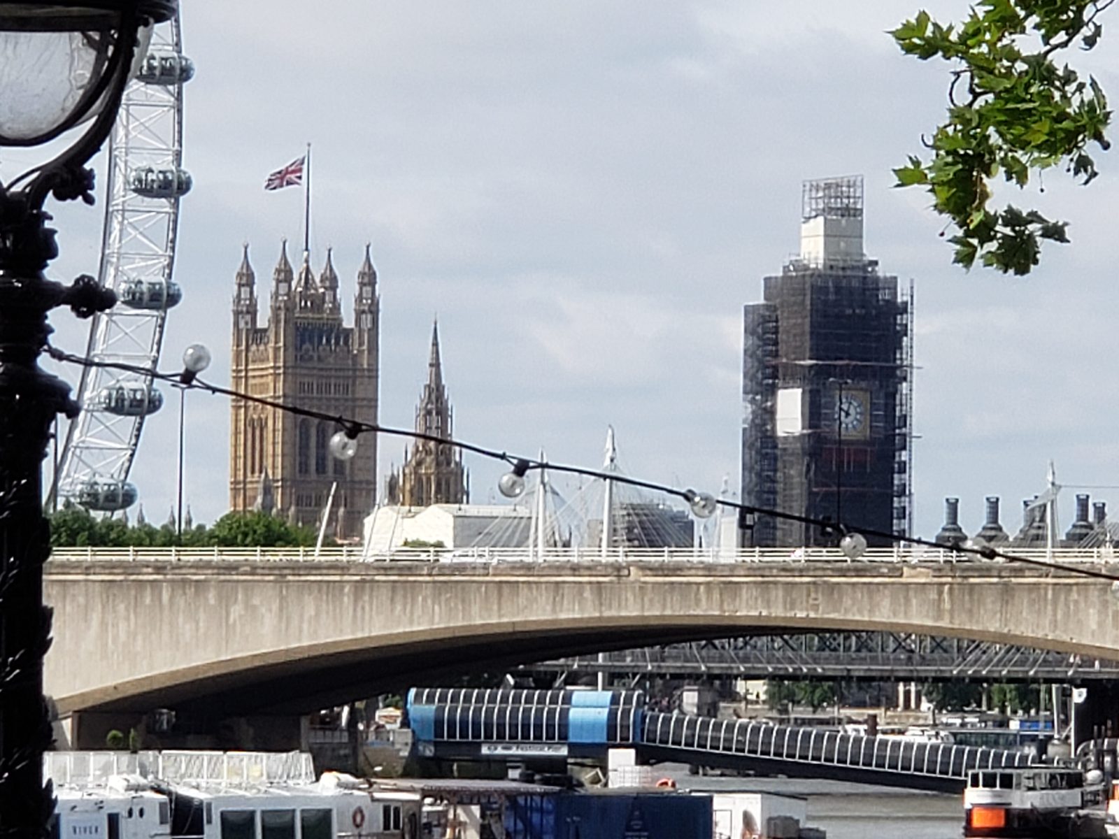 Big Ben wrapped in scaffolding