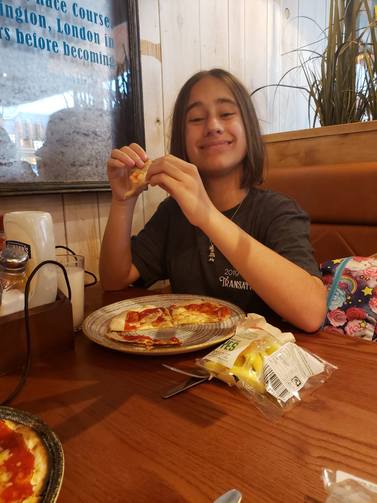 Lisa's lunch before the flight home