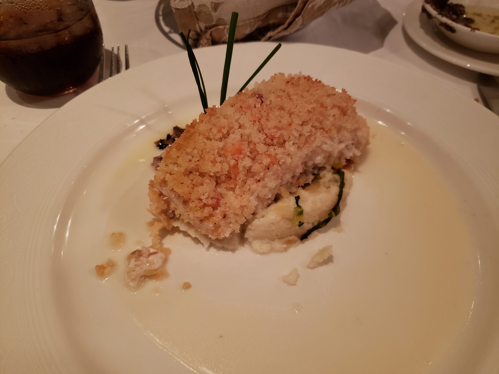 Salmon at dinner on the Dream