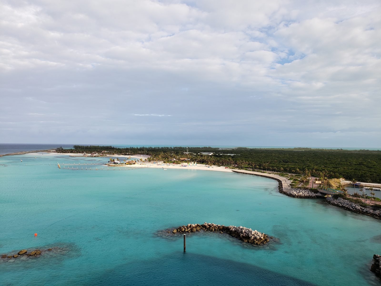 First look at Castaway Cay from the ship