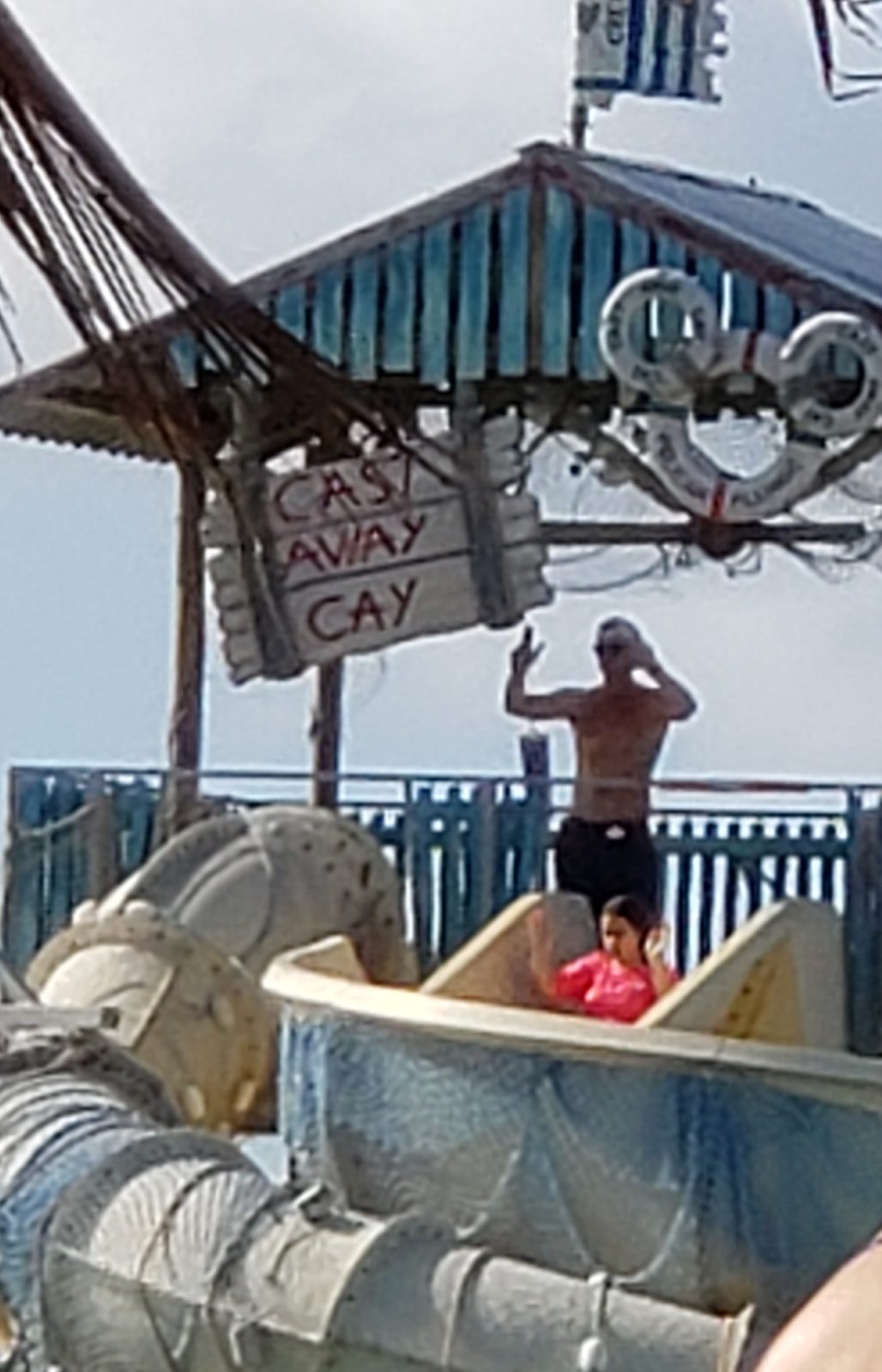 Thomas and me atop the water slide