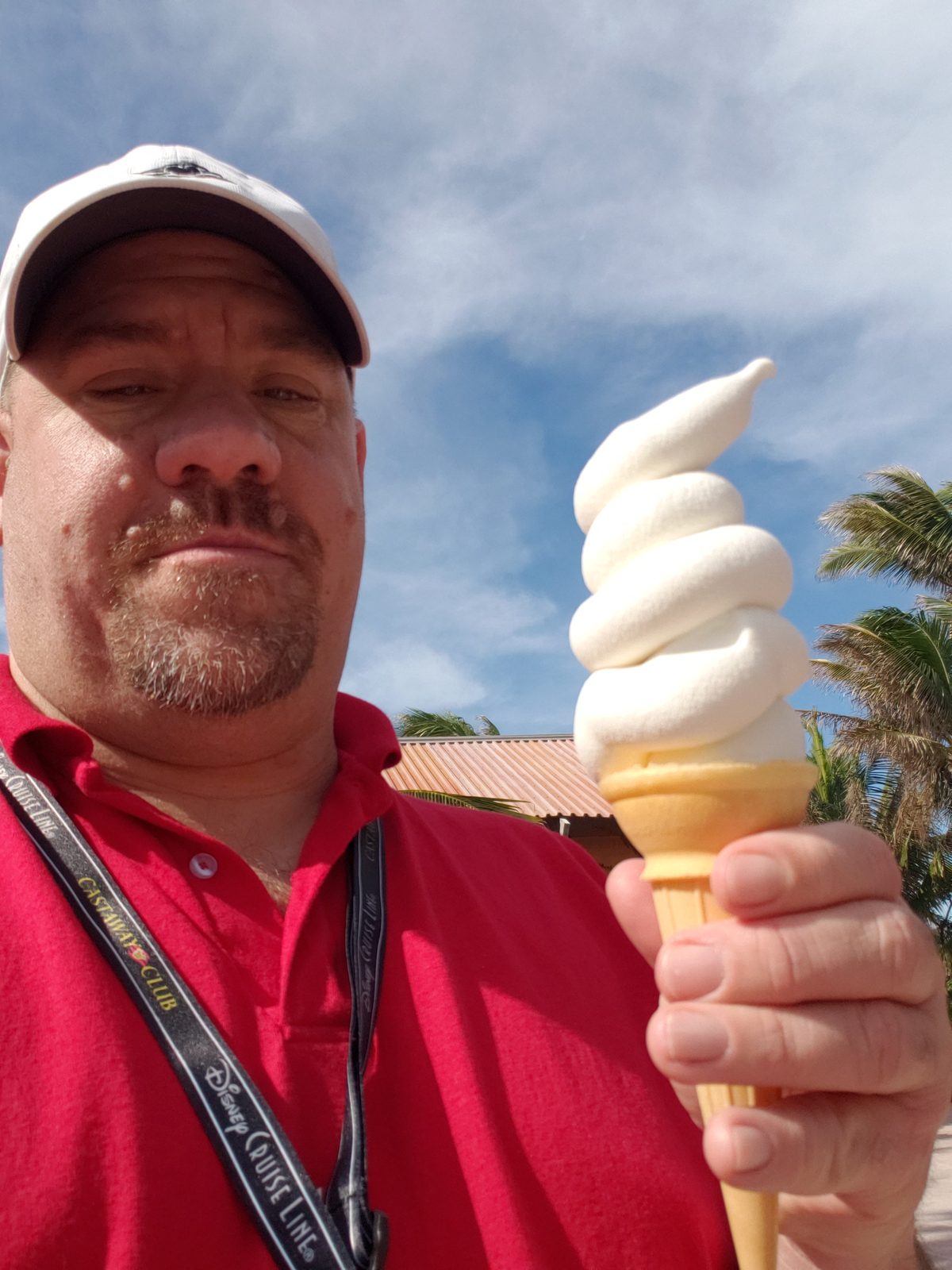 Me with a soft serve cone