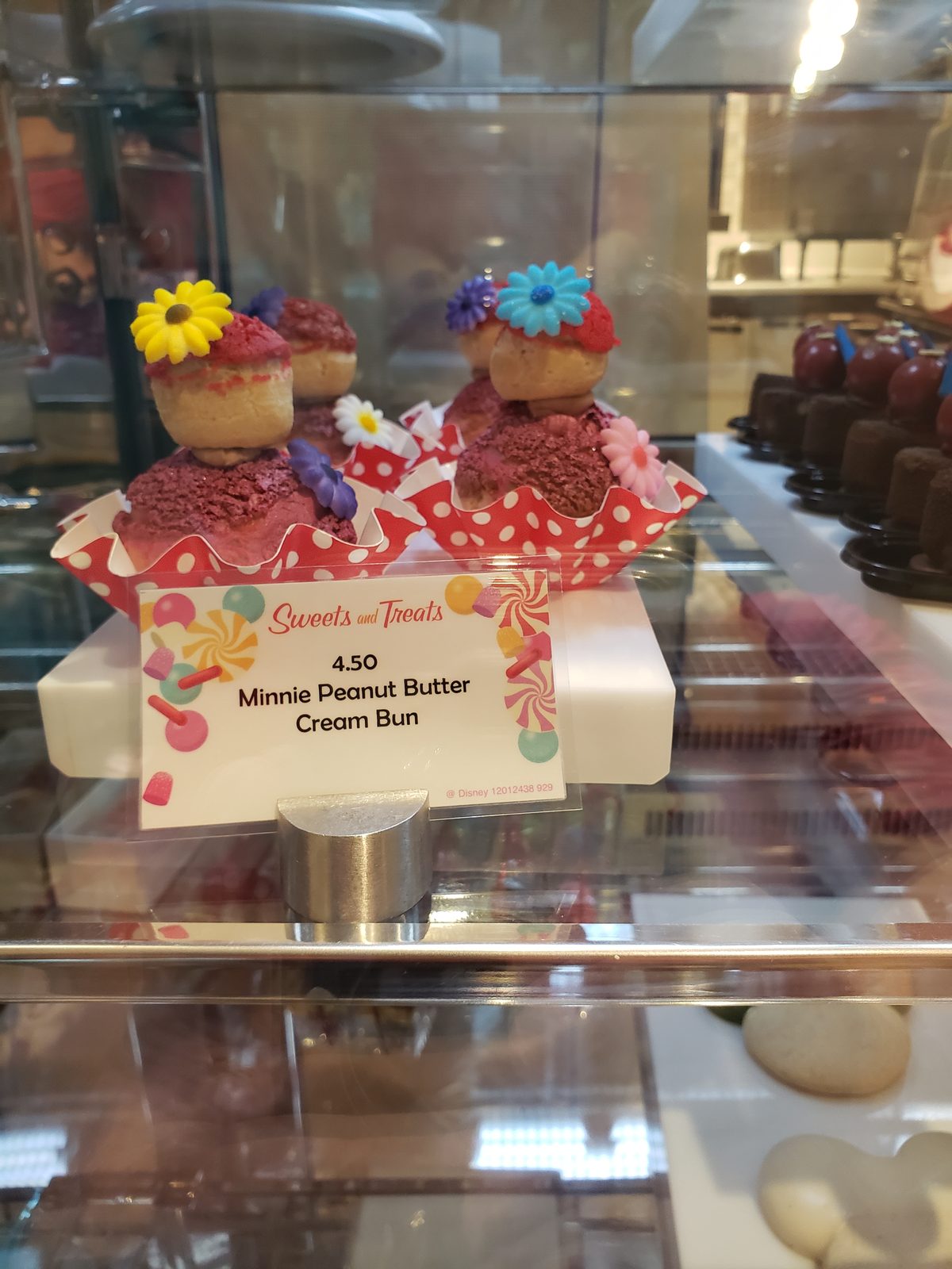 Minnie peanut butter cream bun at Vanellope's Sweets and Treats