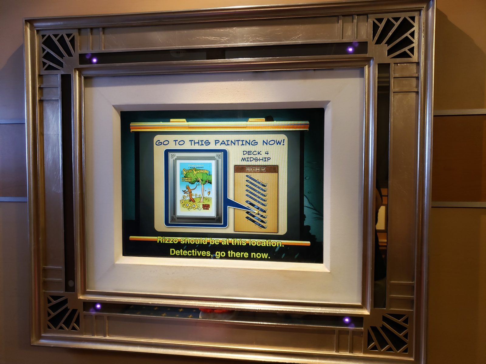 A Midship Detective Agency clue painting on the Dream