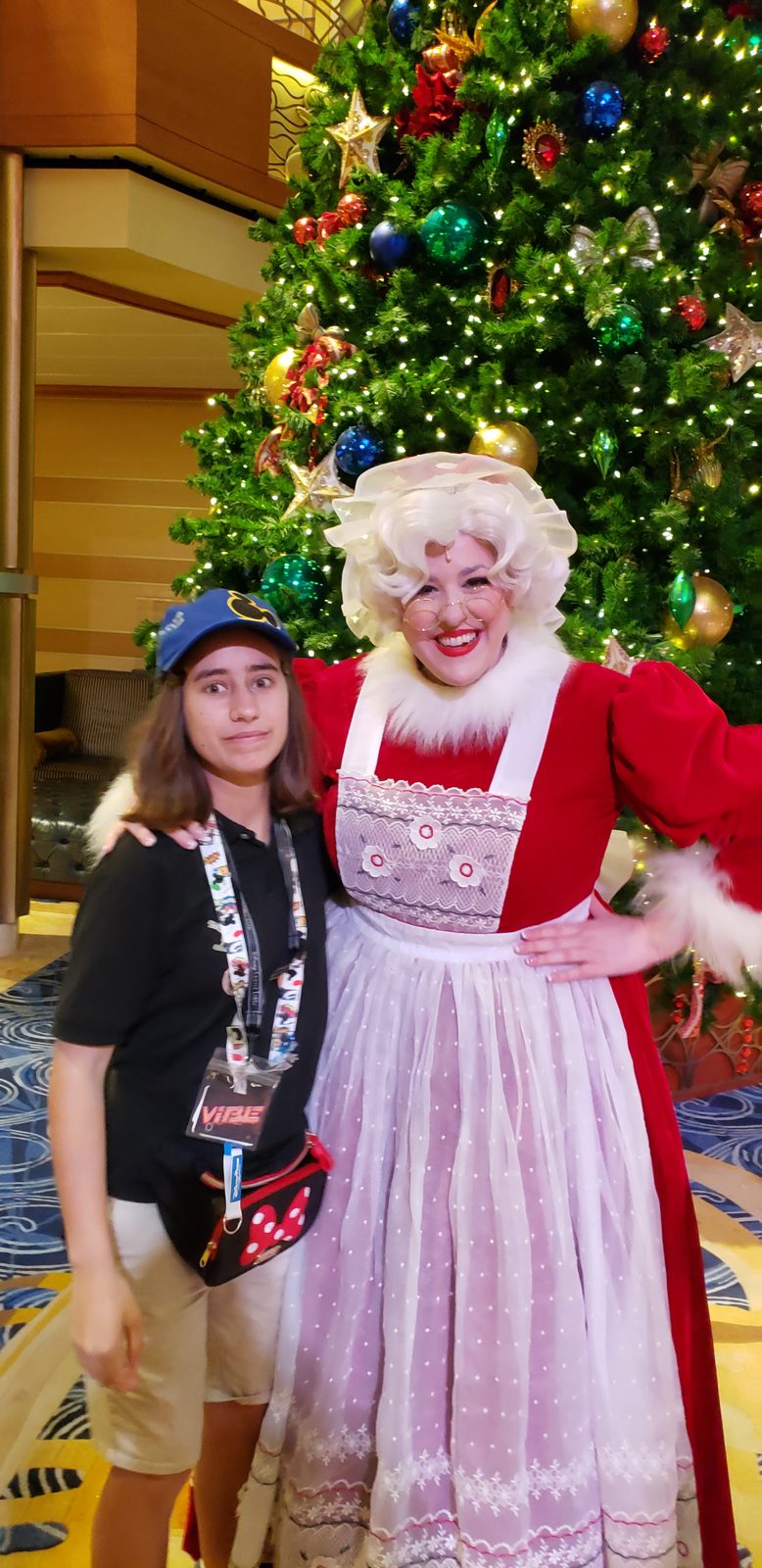 Lisa with Mrs Claus