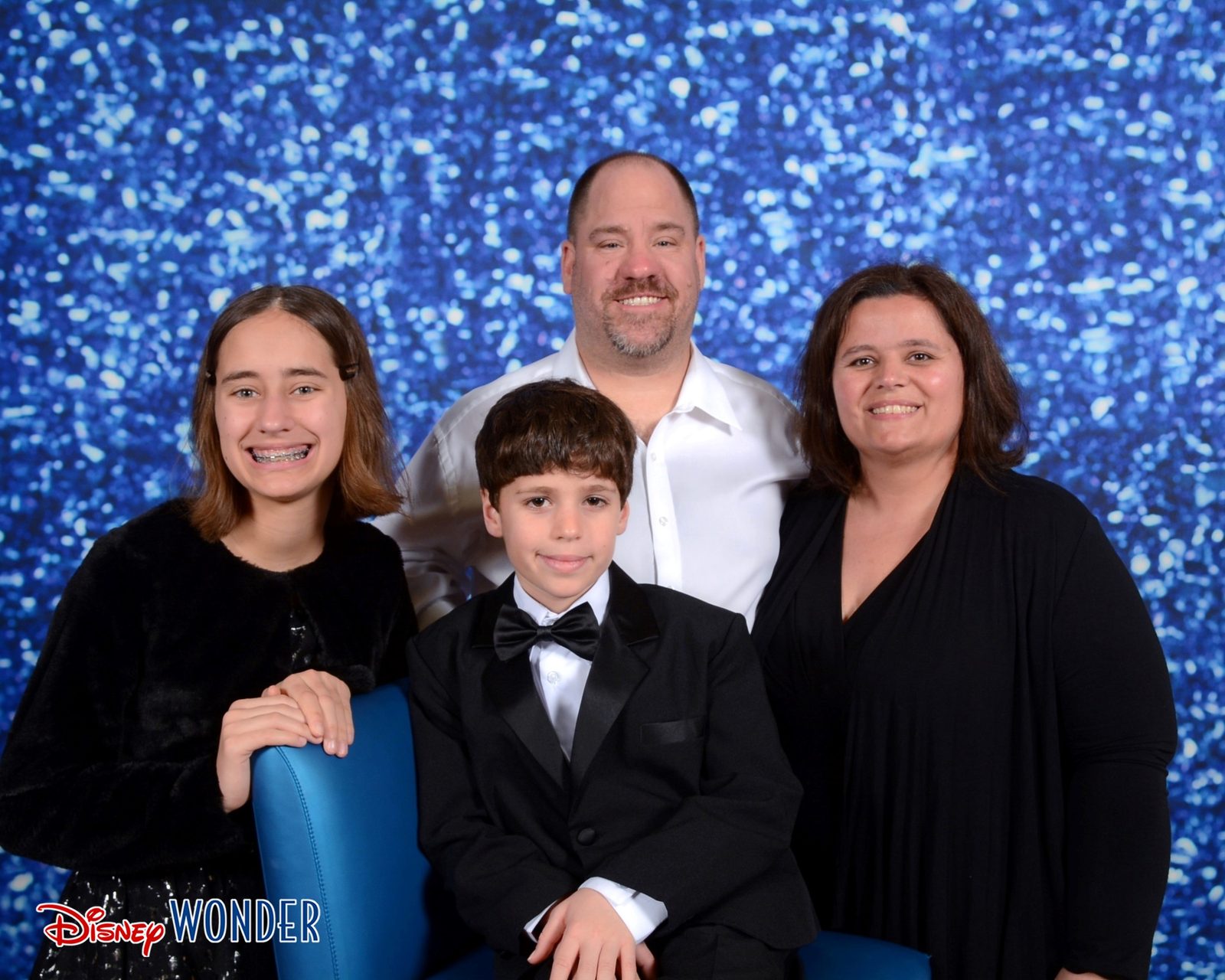 All four of us dressed up for the evening
