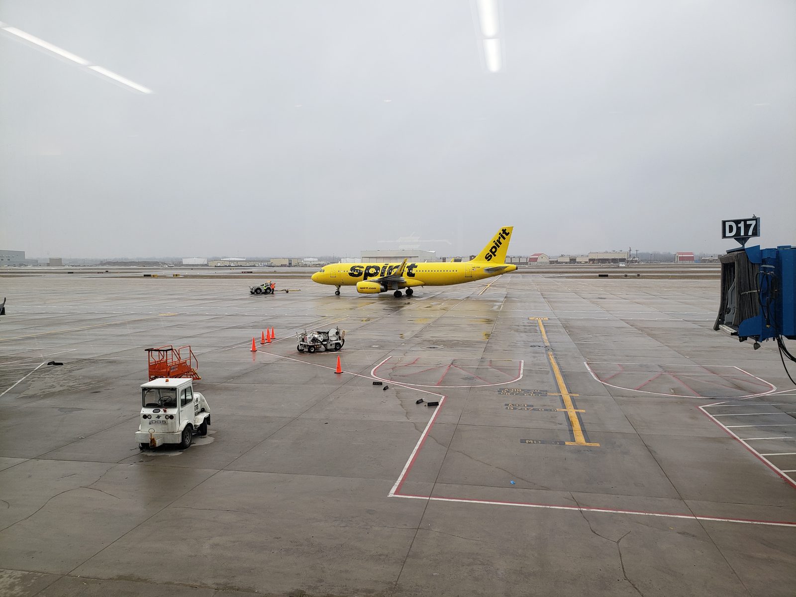 Our Spirit flight on the tarmac