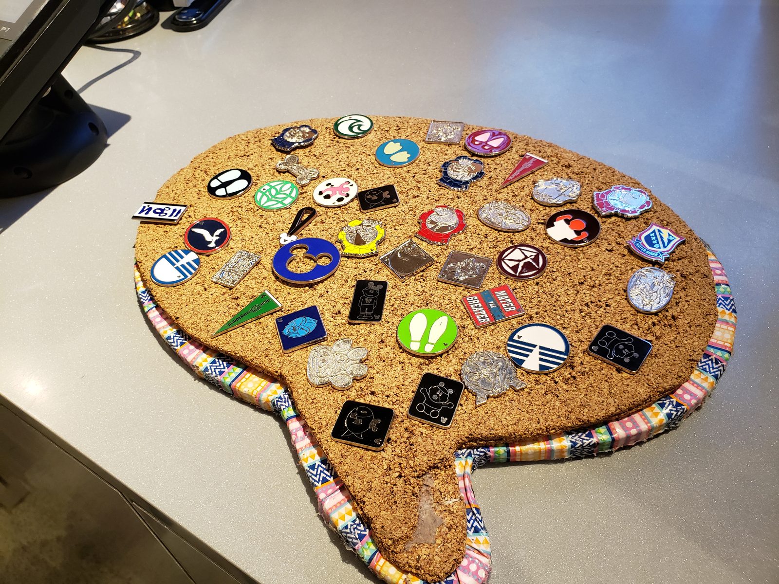 My pin board, ready for trading