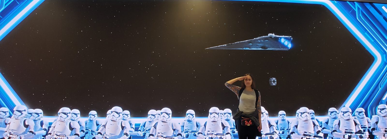 Lisa amid the stormtroopers