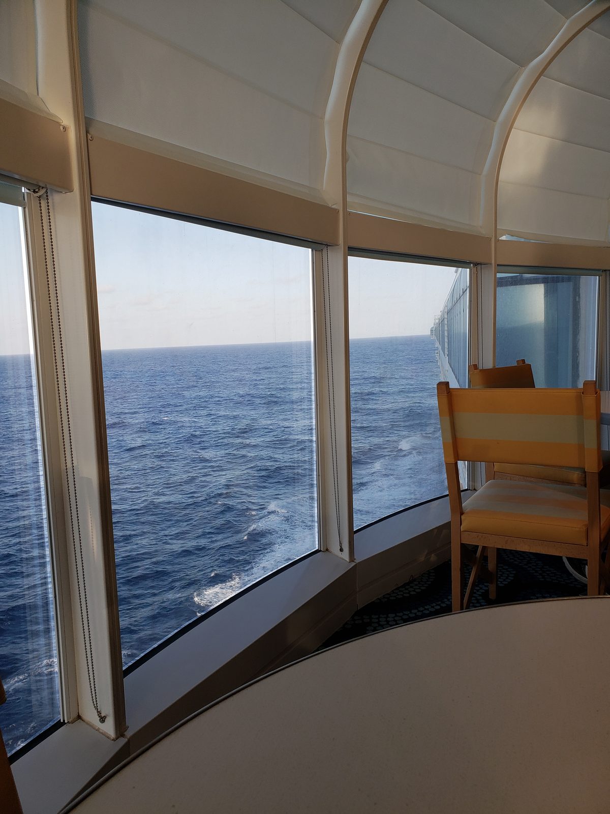 Watching the ocean go by over coffee