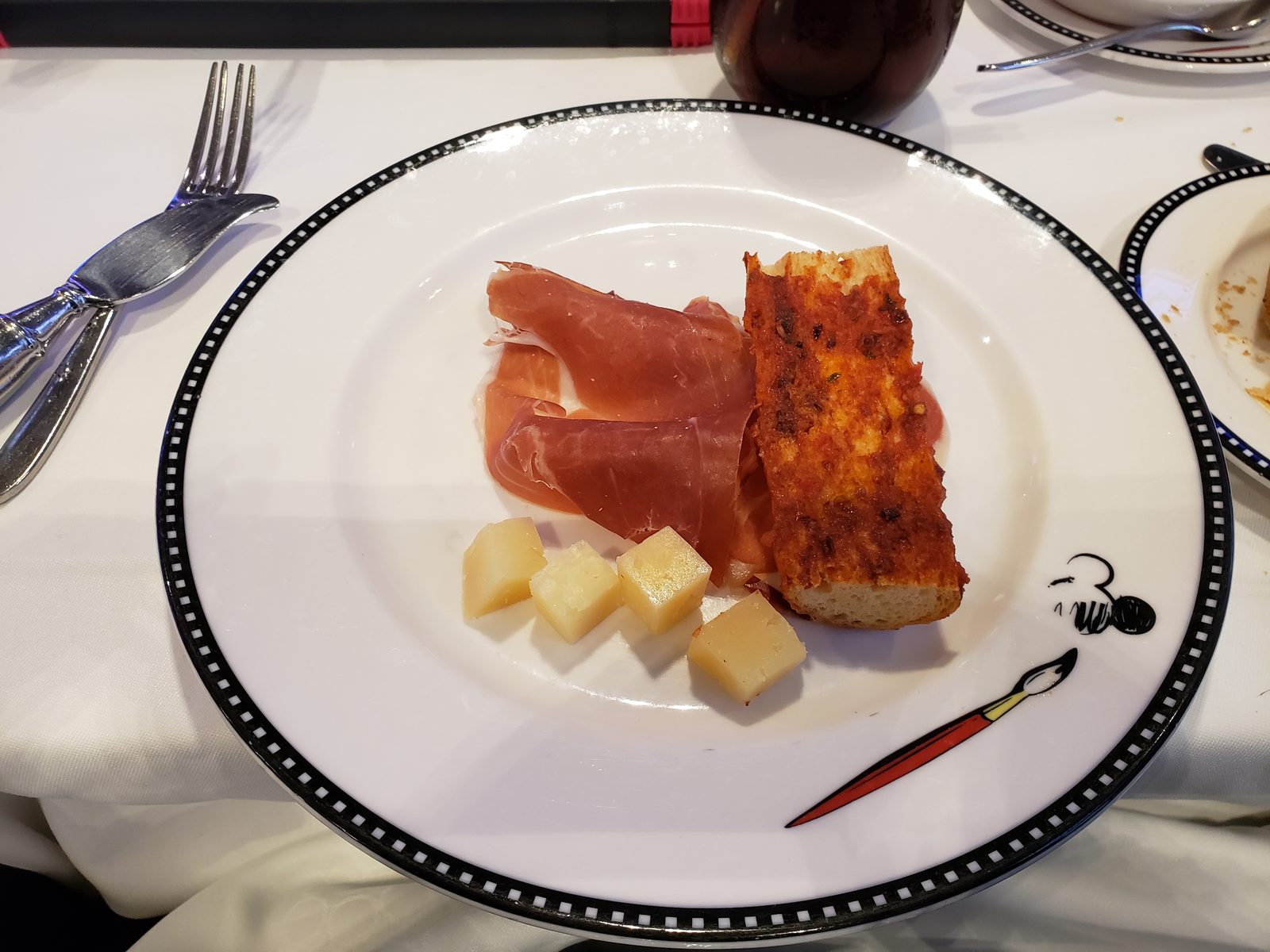 Starter course at dinner