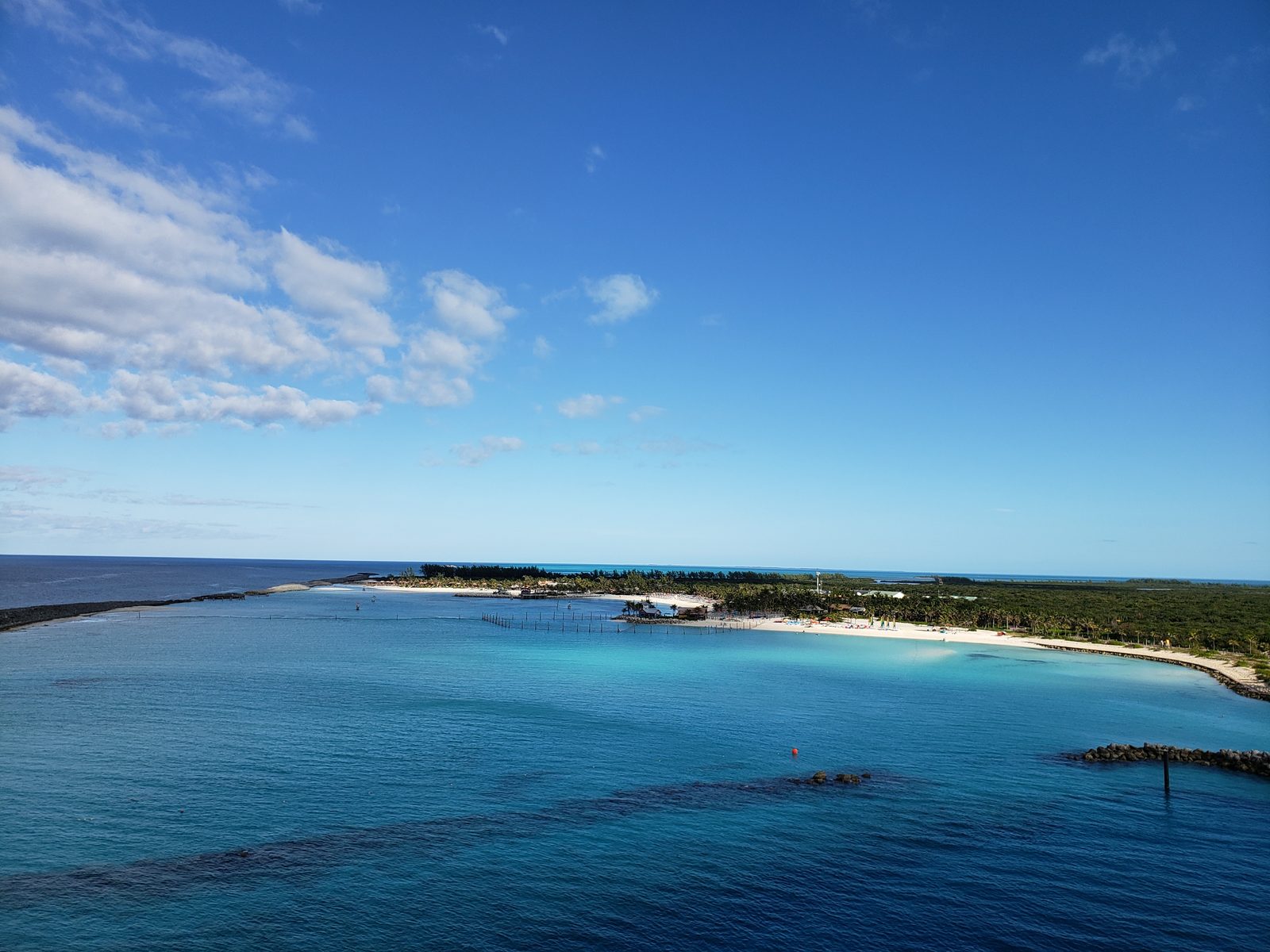 Castaway Cay from the deck of the Wonder