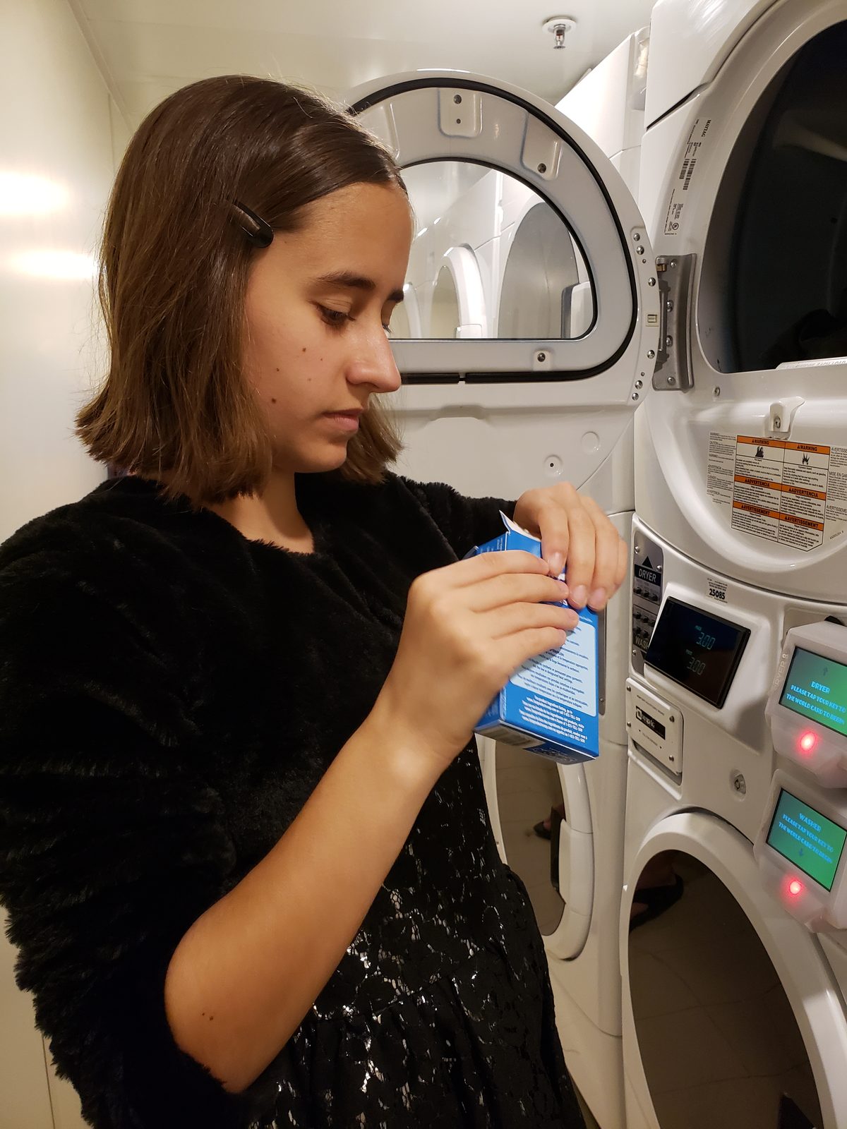 Laundry day aboard on our sea day